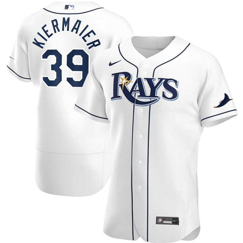 2020 MLB Men Tampa Bay Rays #39 Kevin Kiermaier Nike White Home 2020 Authentic Player Jersey 1->tampa bay rays->MLB Jersey